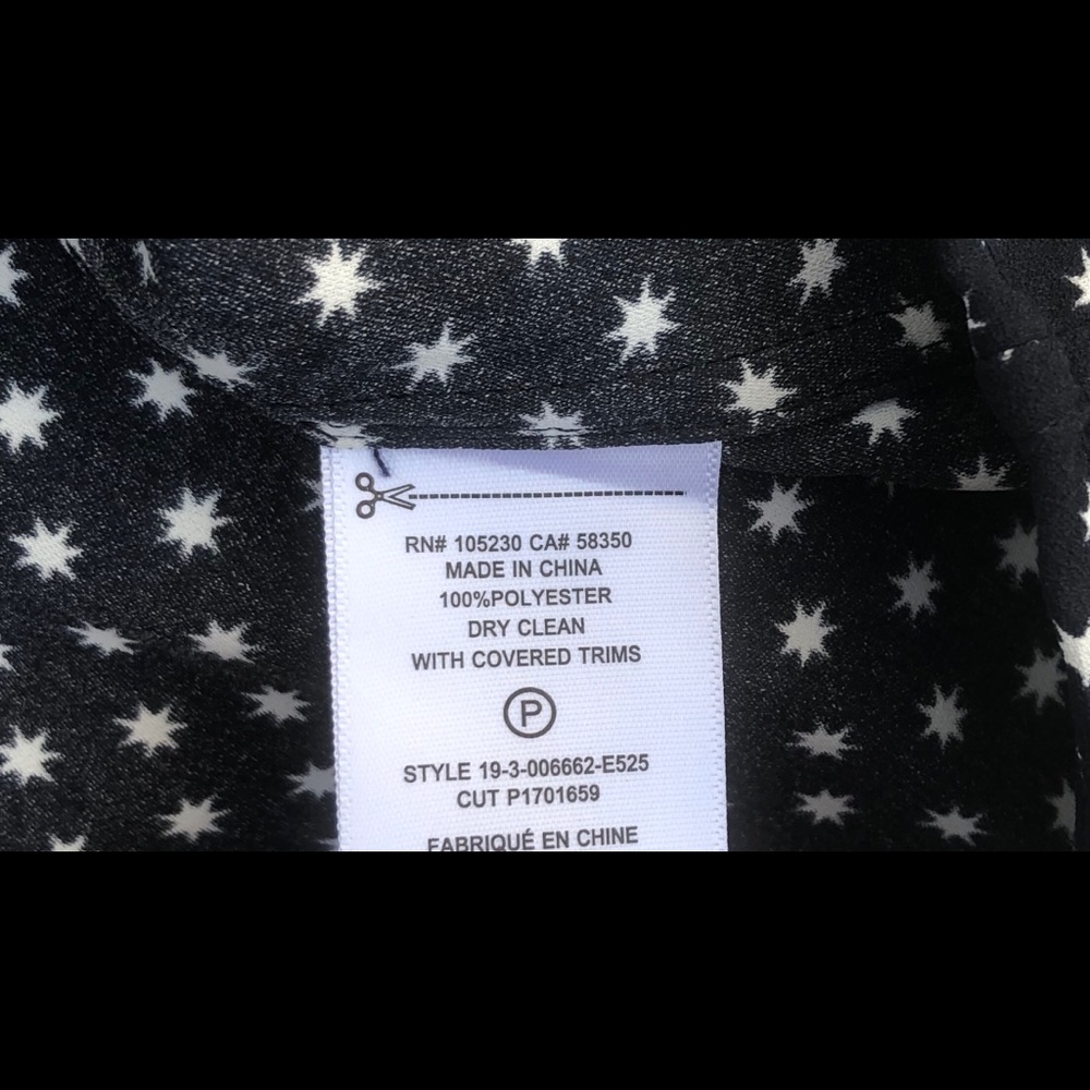 Equipment Navy and White Star Dot Blouse - Picture 3 of 8